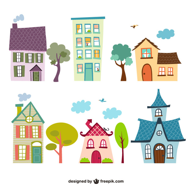 626x626 Houses Cartoons Vector Free Download