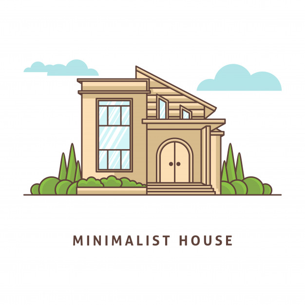 626x626 Minimalist House Illustration Design Vector Premium Download