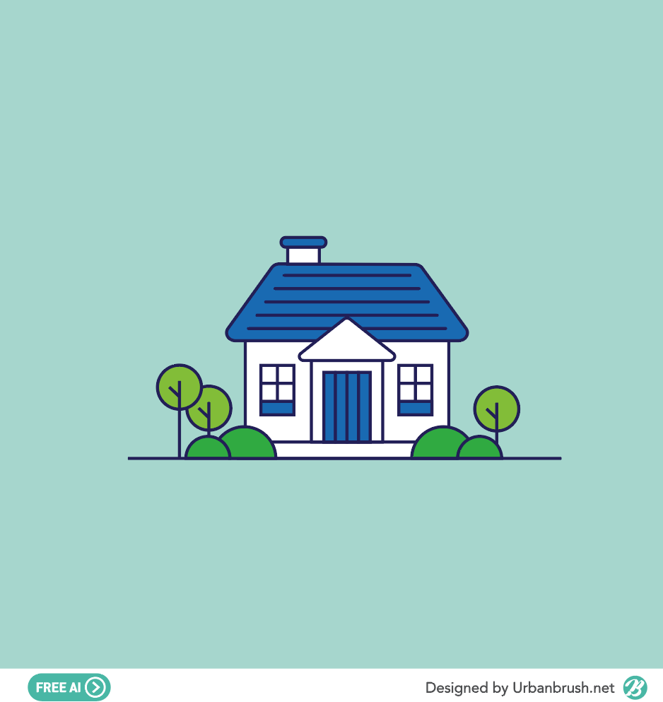 938x993 House Illustrations Vector Free Download