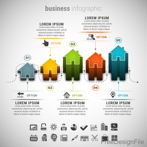 House Business Infographic Vector Free Download 500x500 House Business Infographic Vector Free Download