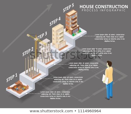 House Construction Process Infographic Vector Isometric Apartment 450x392 House Construction Process Infographic Vector Isometric Apartment