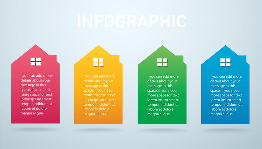 Colorful House Infographic Options Background Vector 858x490 Colorful House Infographic Options Background Vector