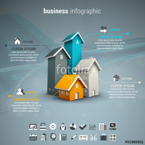 Business Infographic Made Of Houses Stock Image And Royalty Free 500x500 Business Infographic Made Of Houses Stock Image And Royalty Free