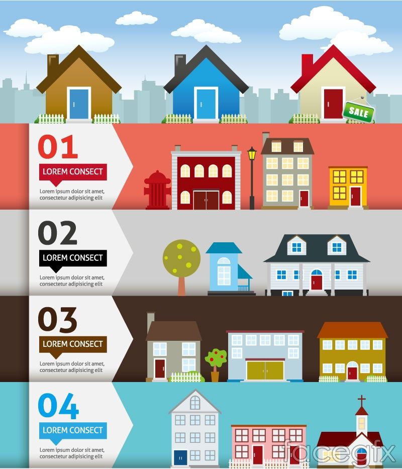 Cartoon House Infographic Vector Design Retro Illustration 800x933 Cartoon House Infographic Vector Design Retro Illustration