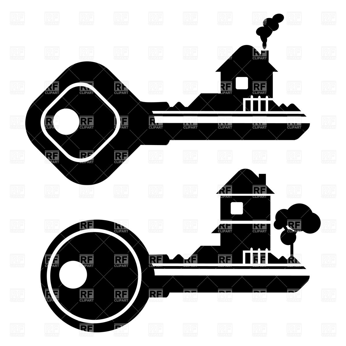 Key Silhouette With House Vector Image Of Silhouettes, Outlines 1200x1200 Key Silhouette With House Vector Image Of Silhouettes, Outlines