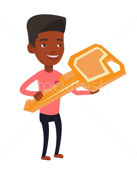 Real Estate Agent Holding House Key Vector Illustration Andrei 477x600 Real Estate Agent Holding House Key Vector Illustration Andrei