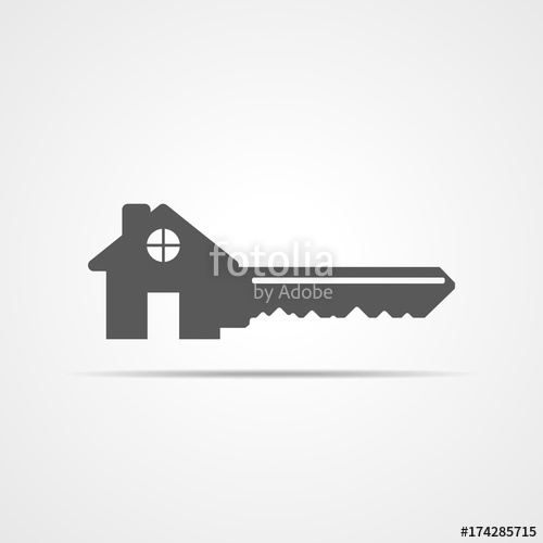 Estate Concept With House And Key Vector Illustration Stock 500x500 Estate Concept With House And Key Vector Illustration Stock