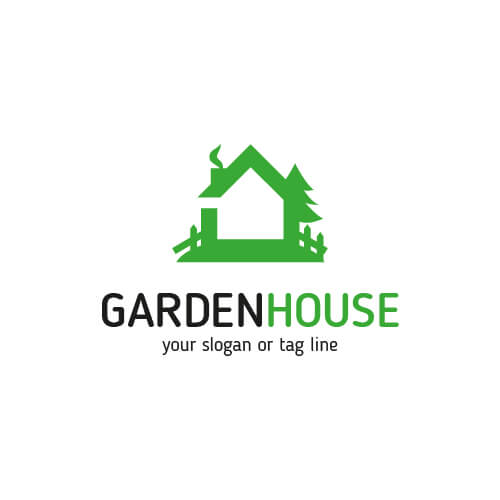 500x500 Real Garden House Company Logo Templates Vector Free Download
