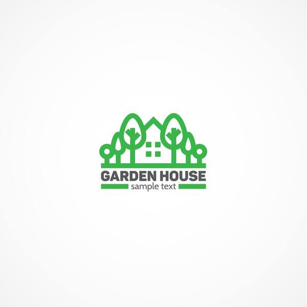 600x600 Garden House Logo Design Vector Free Download