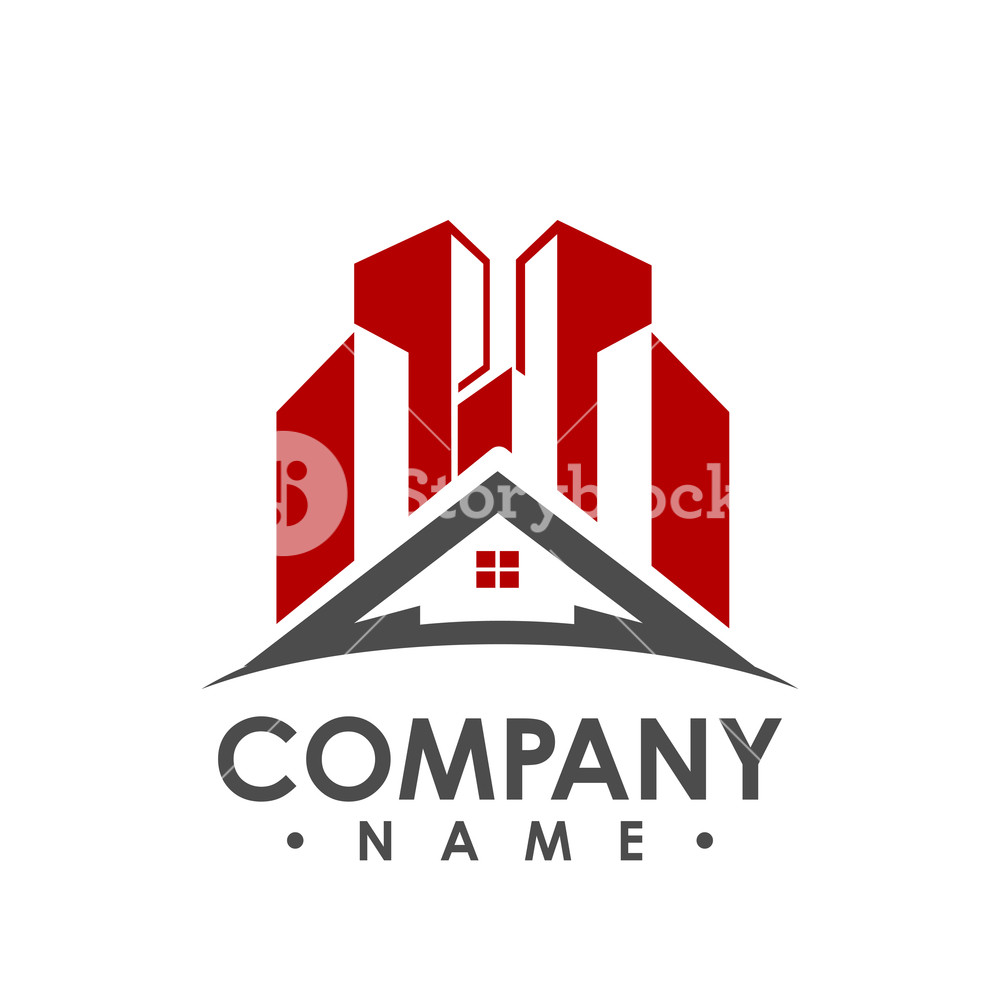 1000x1000 House Logo Real Estate Logo Vector, Cottage Farm Logotype Concept