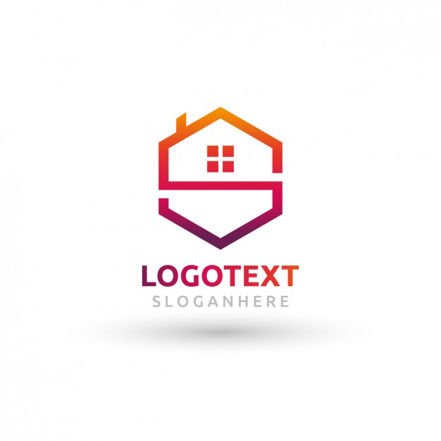 626x626 Polygonal House Logo Vector Free Download