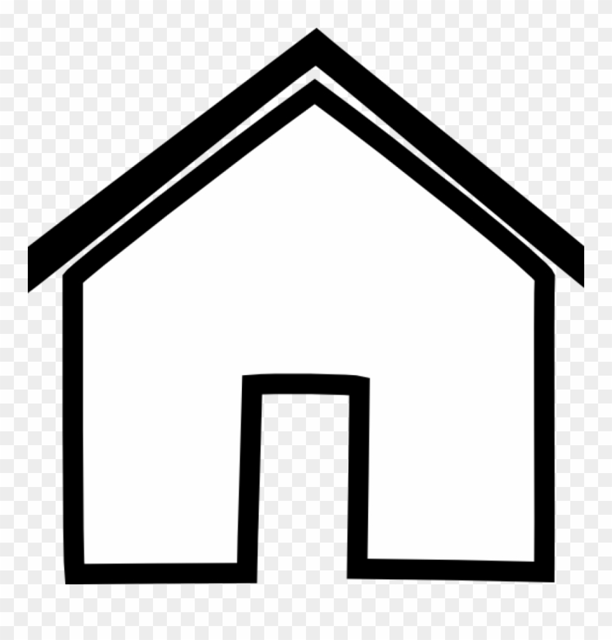 880x920 House Outline Clipart Black Clip Art At Clker Vector
