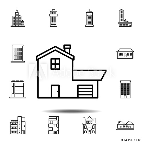 500x500 House Outline Icon Simple Outline Vector Element Of Building