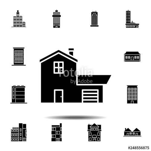 500x500 House Outline Icon Simple Thin Line, Outline Vector Element