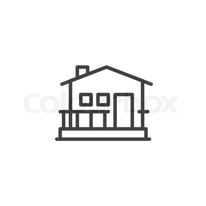 800x800 House Outline Icon Linear Style Sign Stock Vector Colourbox