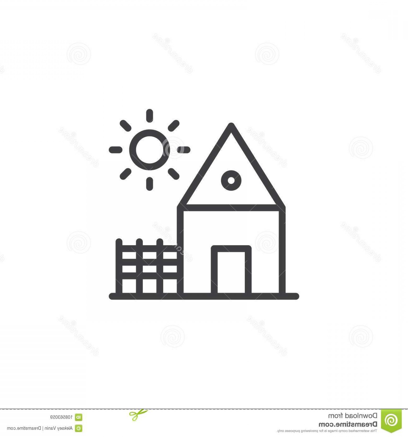 1560x1668 Village House Line Icon Village House Line Icon Outline Vector