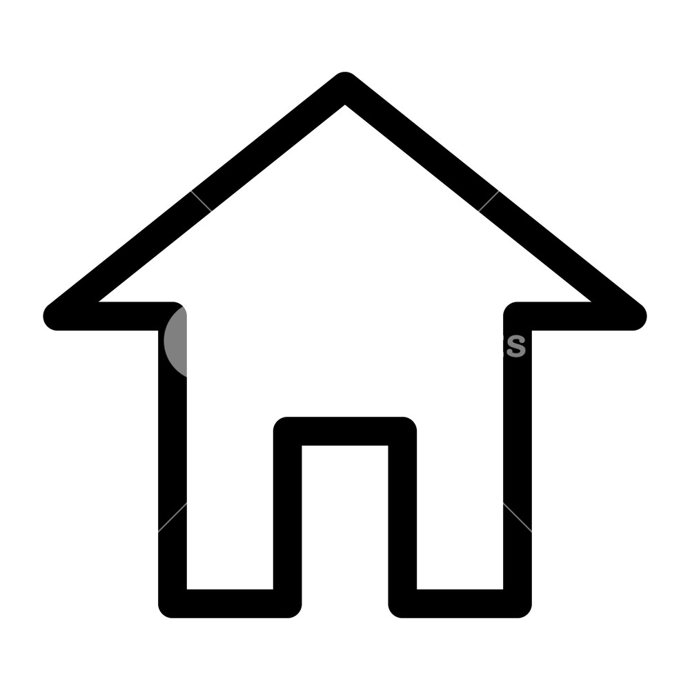 1000x1000 Home Sign Symbol Of House Outline Modern Design Element Simple