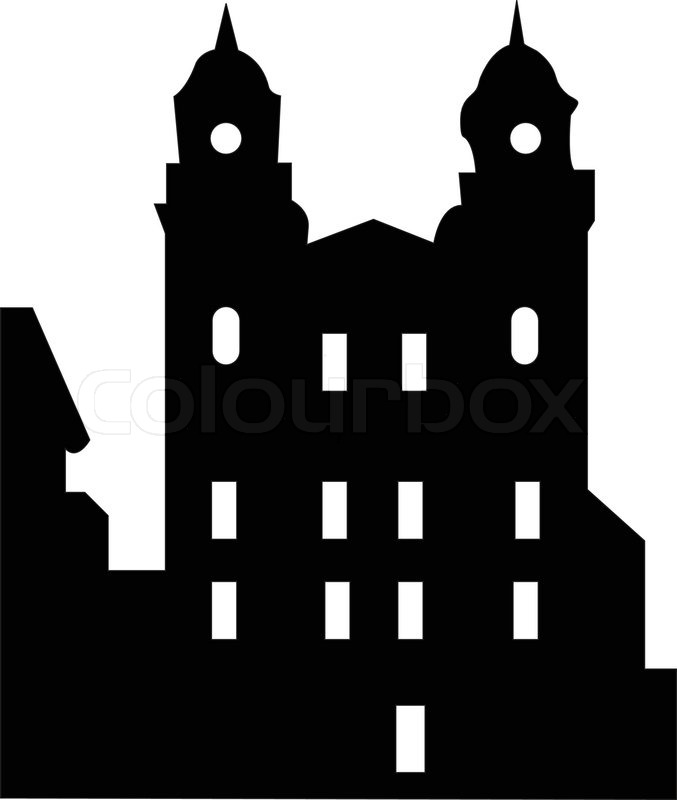 677x800 Illustration Of Old House Silhouette