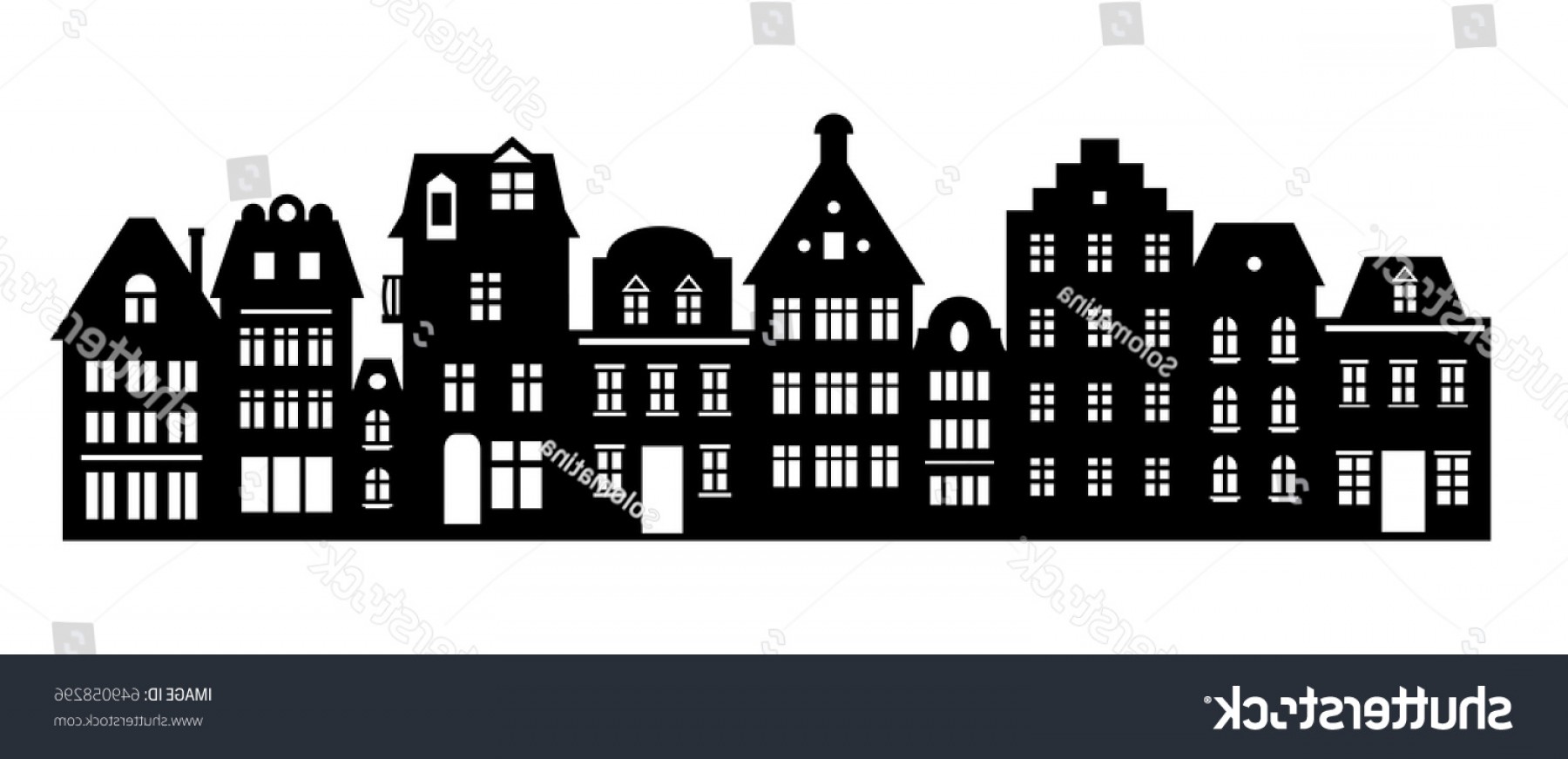 1800x871 Laser Cutting Amsterdam Style Houses Silhouette Handandbeak