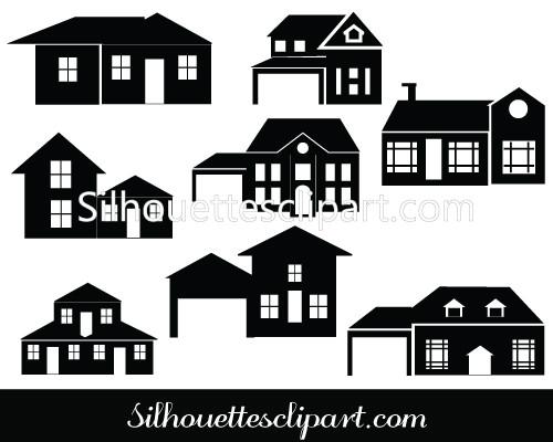 500x400 Perfect House Silhouette Vector For Download Silhouettes Vector