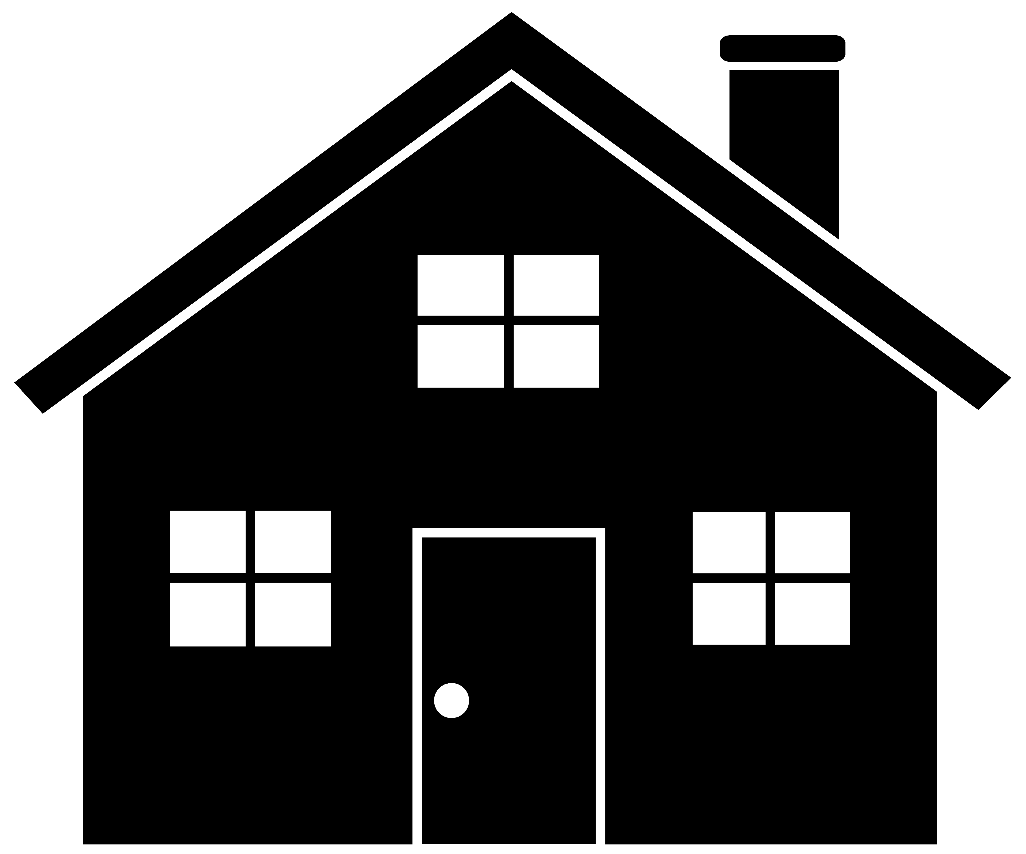 3576x2977 Silhouette Of A House Group With Items