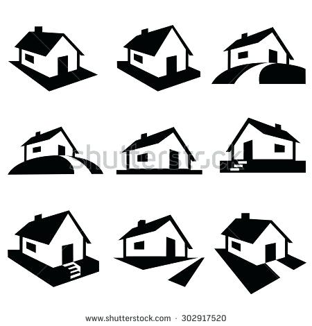 450x470 House Silhouette Vector