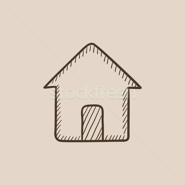 600x600 House Sketch Icon Vector Illustration Andrei Krauchuk