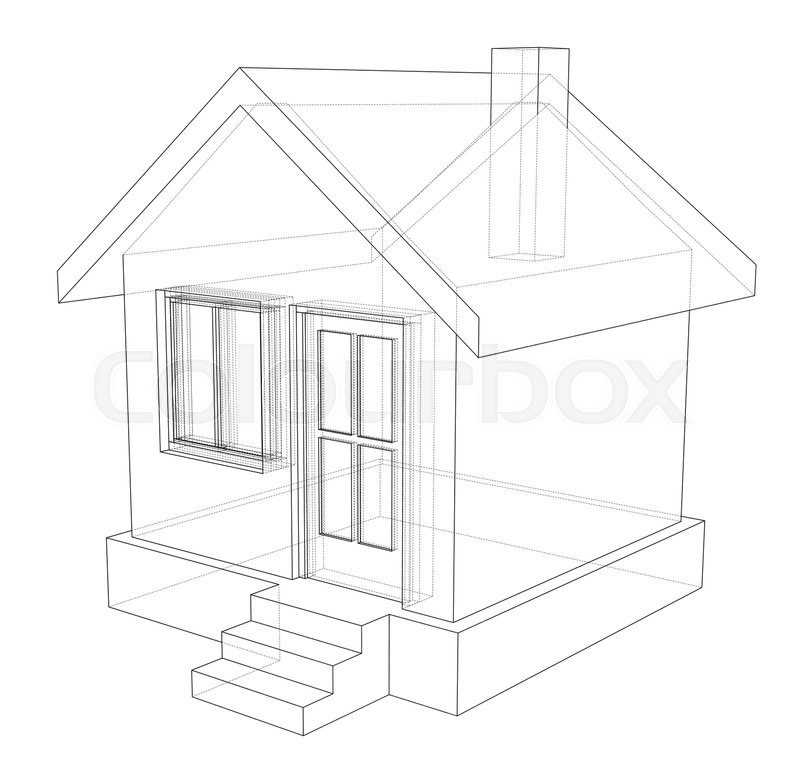 800x772 House Sketch Vector Rendering Of Stock Vector Colourbox
