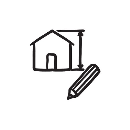450x450 House Vector Sketch Icon Isolated On Background Hand Drawn House
