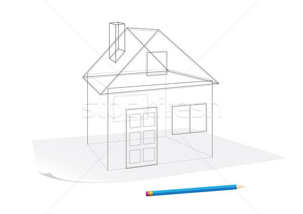 600x424 Simple House Sketch Vector Illustration Volodymyr Romanovskyy