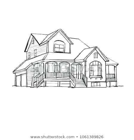450x470 House Drawing Sketch