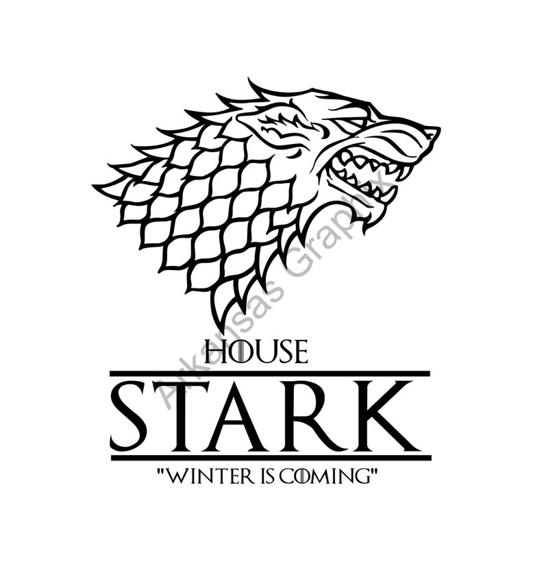 794x826 Game Of Thrones House Stark Vectorcuttable Pdf Etsy