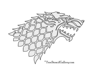 300x232 House Stark Stencil Free Images