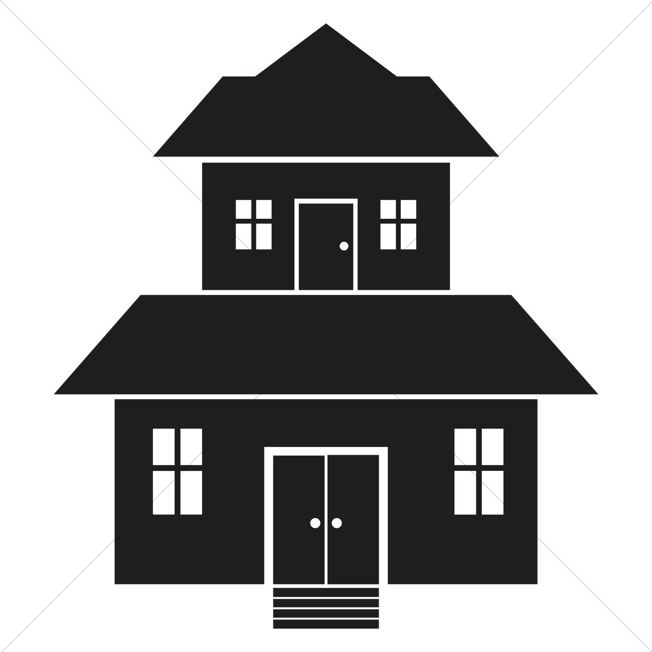 1300x1300 House Vector Image