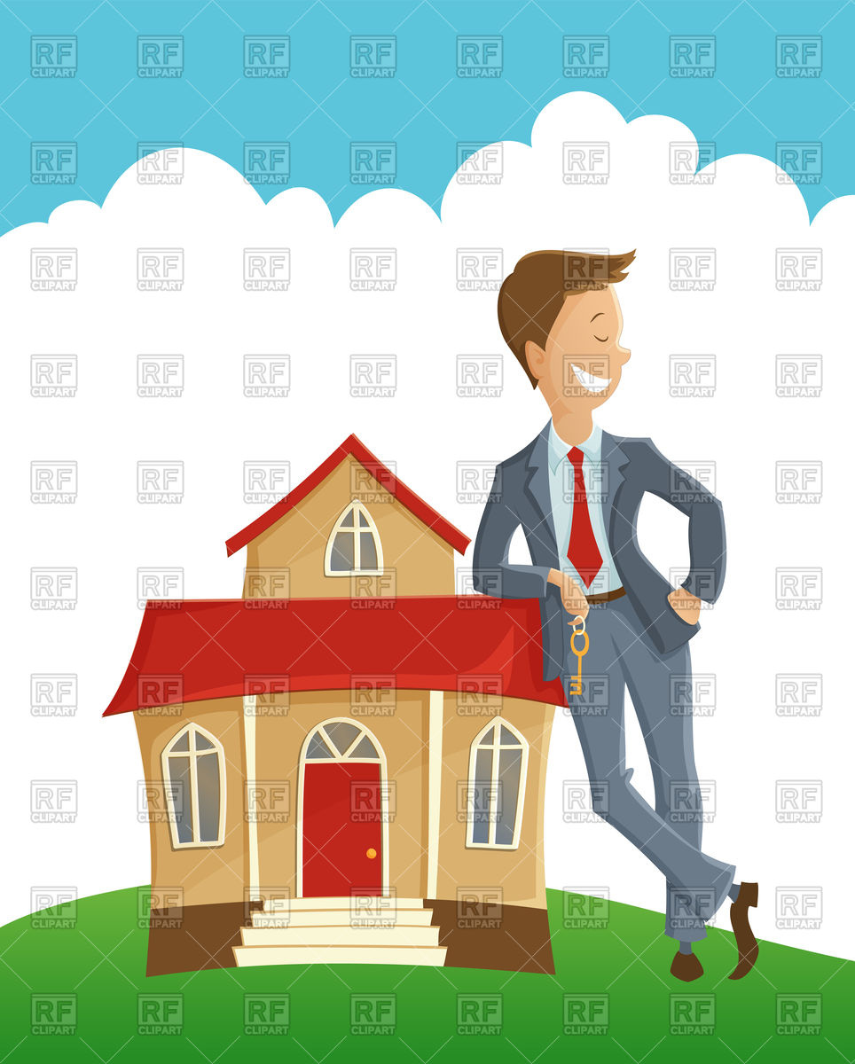 964x1200 Realtor Leaning On House Vector Image Of Backgrounds, Textures
