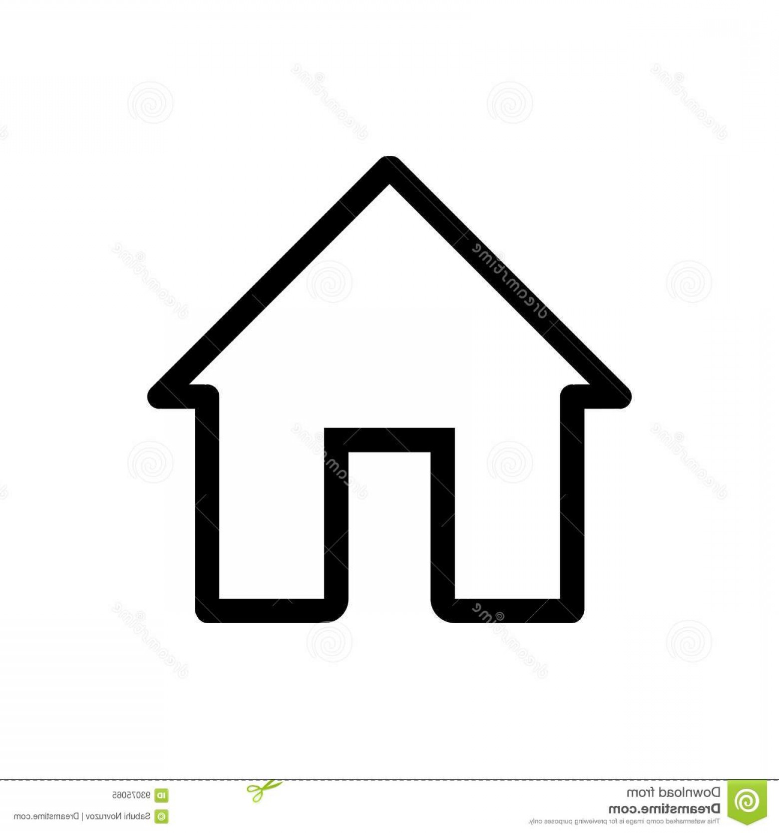 1560x1668 Stock Illustration House Vector Icon Black White Home Illustration