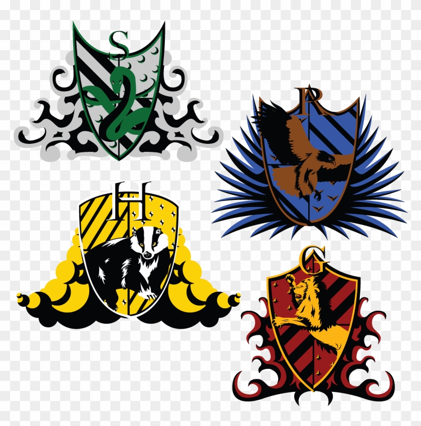 840x850 The Hogwarts Crests Drawing
