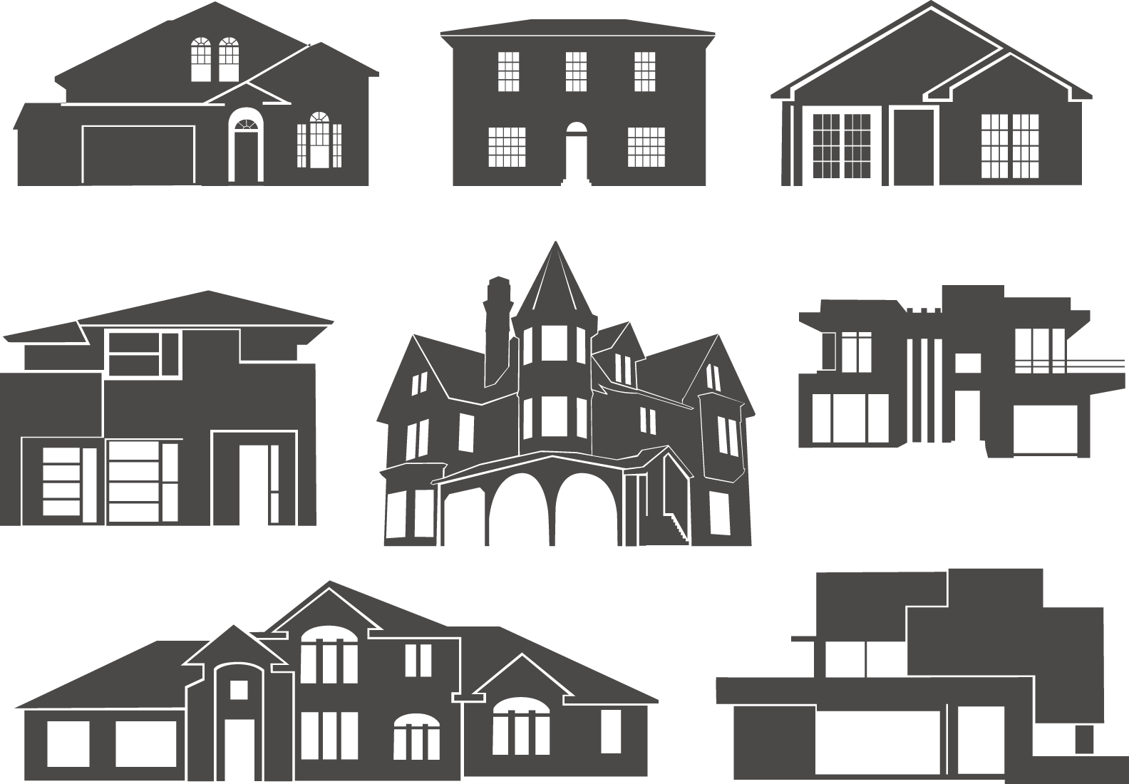 1584x1100 Download Building House Vector Silhouette Free Clipart Hd Clipart