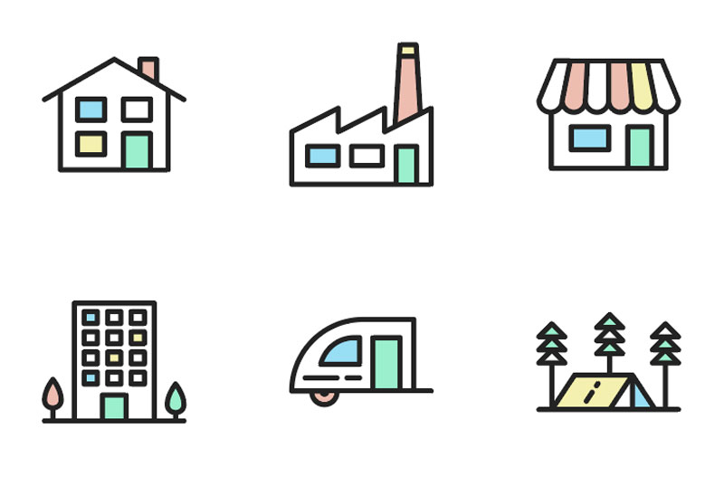 800x527 Exclusive Free Vector Housing Icons