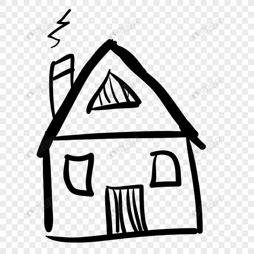 860x860 Hand Painted House Vector Png Image Picture Free Download
