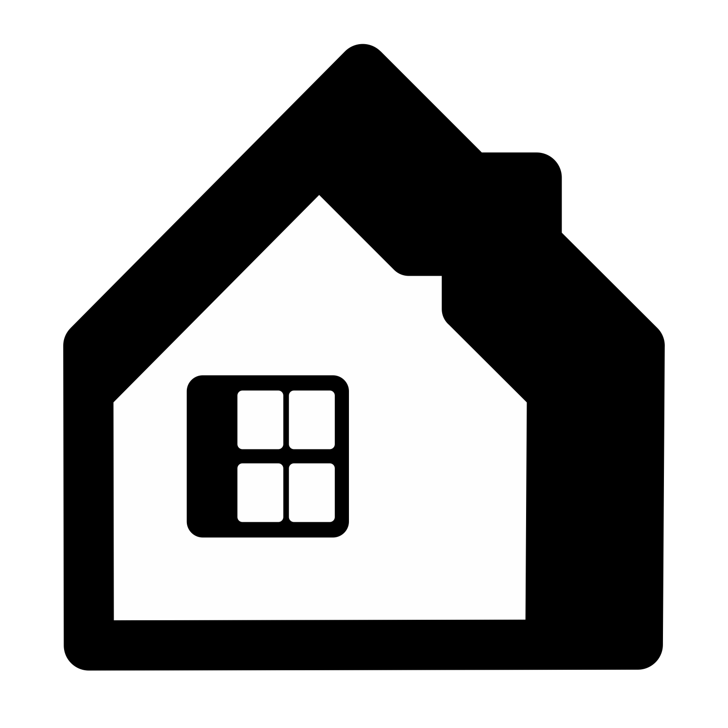 1500x1500 Vector For Free Use Abstract House Vector