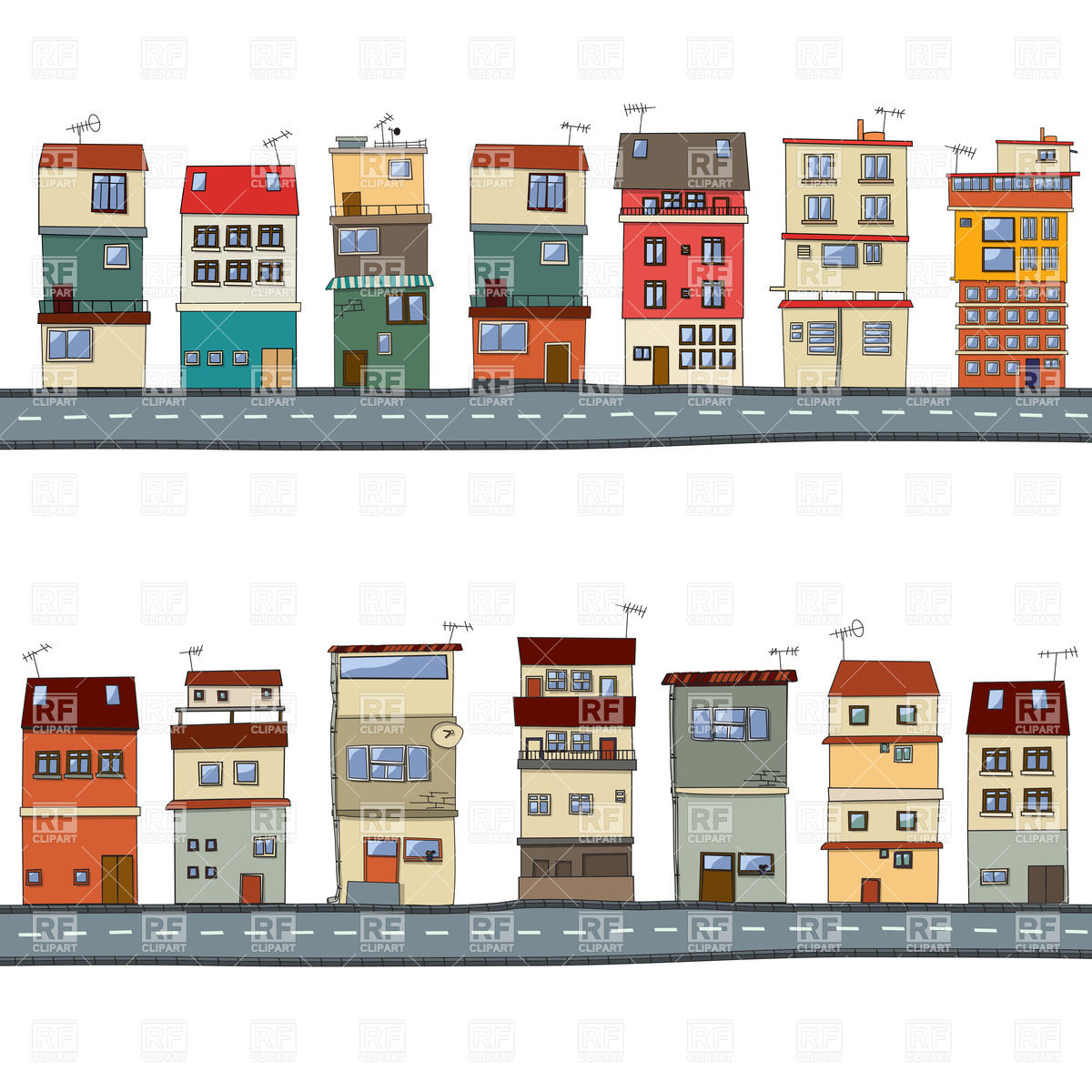 1200x1200 Cartoon Houses Vector Image Of Backgrounds, Textures, Abstract