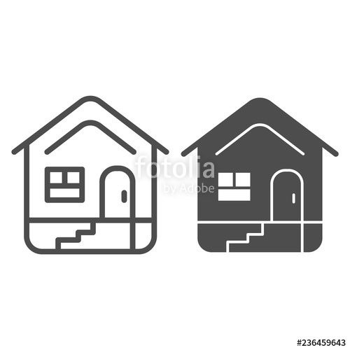 Home Line And Glyph Icon House Vector Illustration Isolated 500x500 Home Line And Glyph Icon House Vector Illustration Isolated