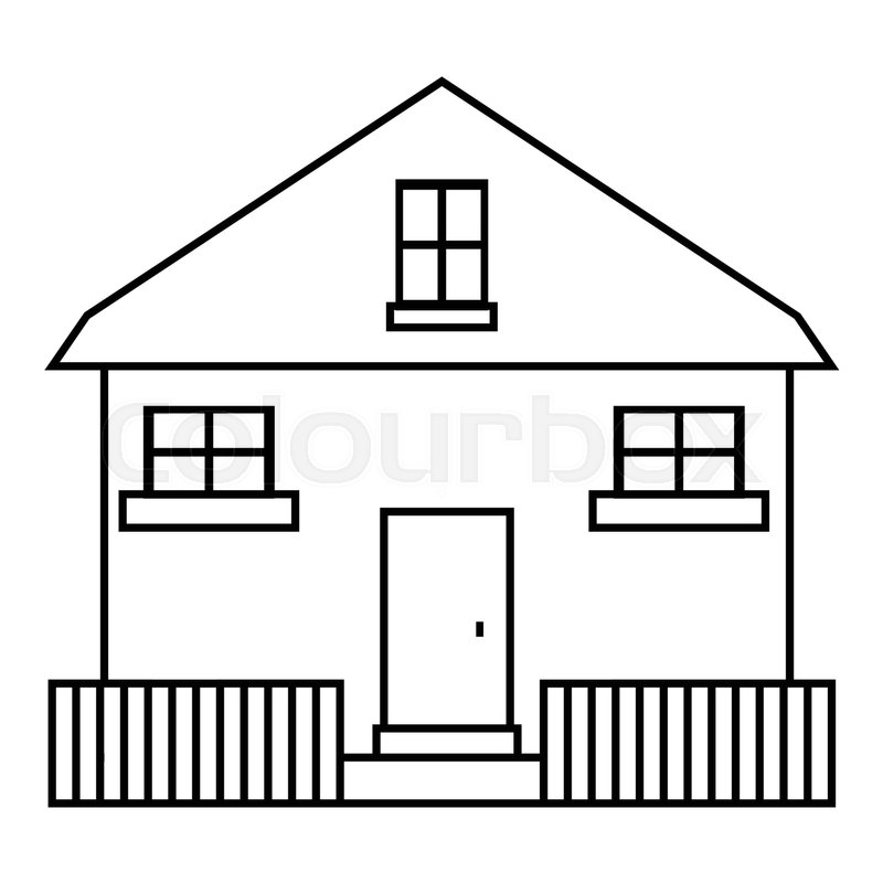 House Vector Outline at Vectorified.com | Collection of House Vector ...