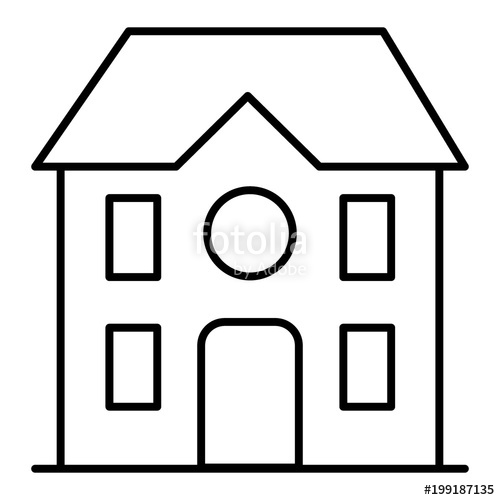 House Vector Outline at Vectorified.com | Collection of House Vector