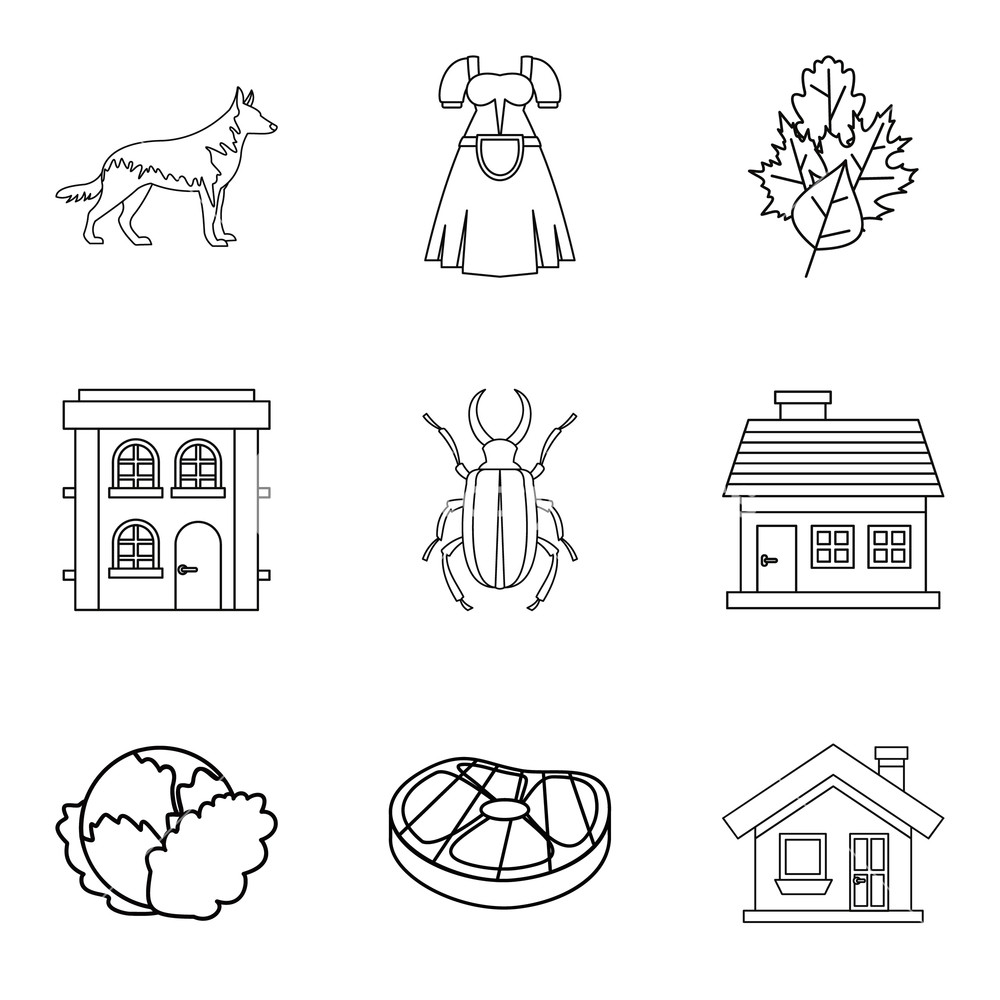 Mansion House Icons Set Outline Set Of Mansion House Vector 1000x1000 Mansion House Icons Set Outline Set Of Mansion House Vector