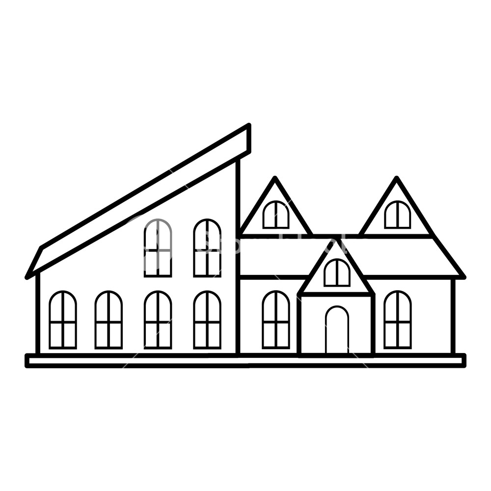 Stylish House Icon Outline Illustration Of House Vector Icon 1000x1000 Stylish House Icon Outline Illustration Of House Vector Icon