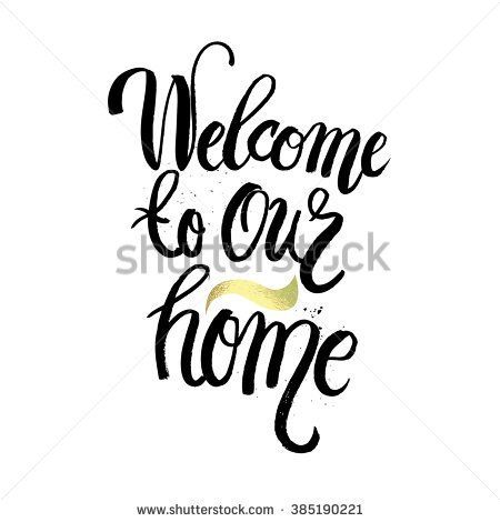 450x470 Hand Lettering Typography Poster Calligraphic Quote 'welcome