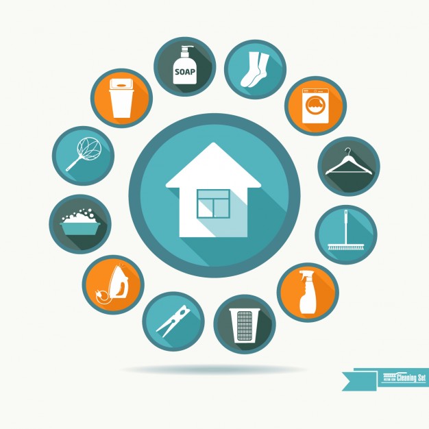 626x626 Housekeeping Icon Collection Vector Free Download