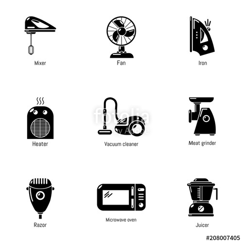 500x500 Housekeeping Icons Set Simple Set Of Housekeeping Vector Icons